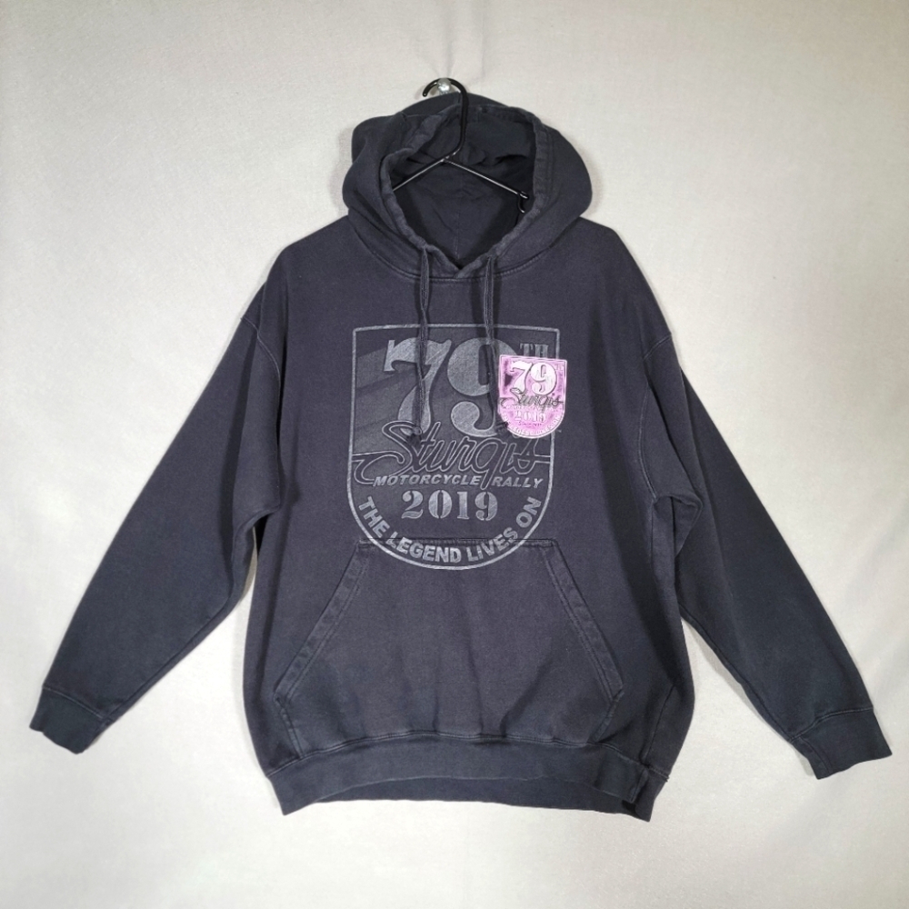 Hot Leathers 2019 79th Annual Sturgis Motorcycle Rally Black Hoodie Size Large